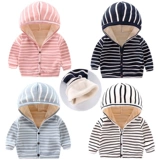 Детская утепленная толстовка для раннего возраста, толстовка с капюшоном подходит для мужчин и женщин, куртка, пуховик, увеличенная толщина, в западном стиле