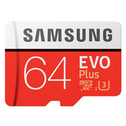SAMSUNG三星 存储卡EVO PLUS 64GB高速TF卡Class10红色升级版