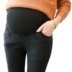 Phụ nữ mang thai mùa thu và mùa đông tải quần jean cỡ lớn cộng với quần nhung dày bên ngoài mặc một chiếc quần nâng bụng nhỏ quần jean bầu Phụ nữ mang thai quần / quần bụng