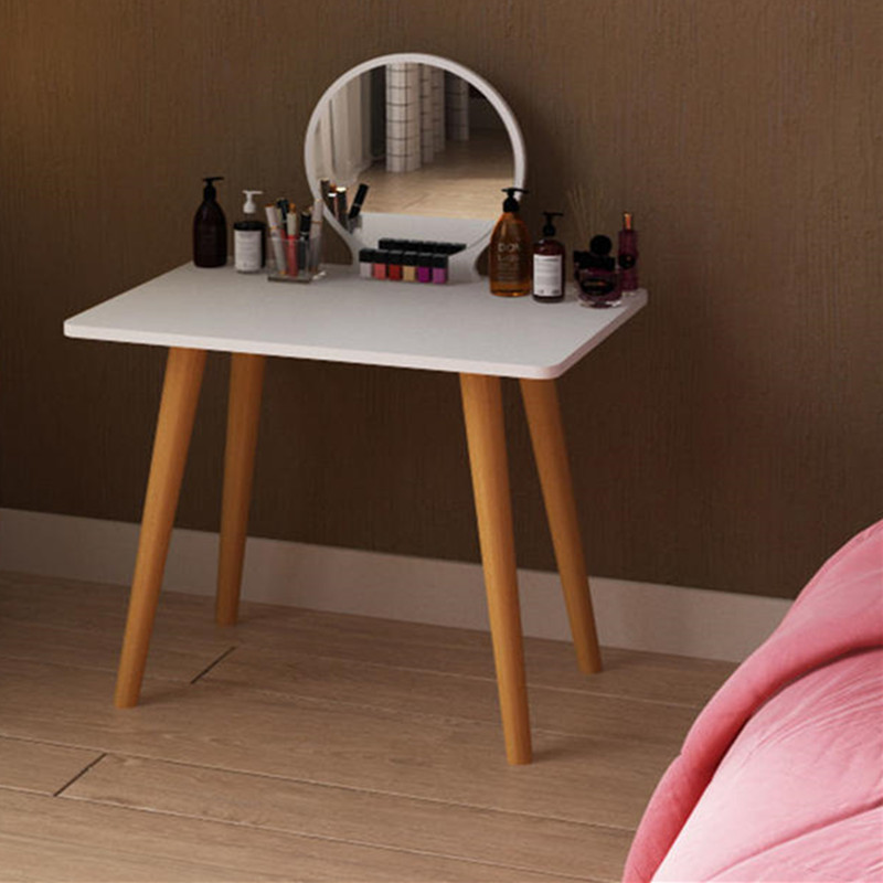 梳妆台北欧书桌简约化妆柜带镜子现代化妆台网红ins收纳一体柜子