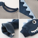 Осенняя толстовка для мальчиков, весенняя детская бархатная куртка, детская одежда, в западном стиле