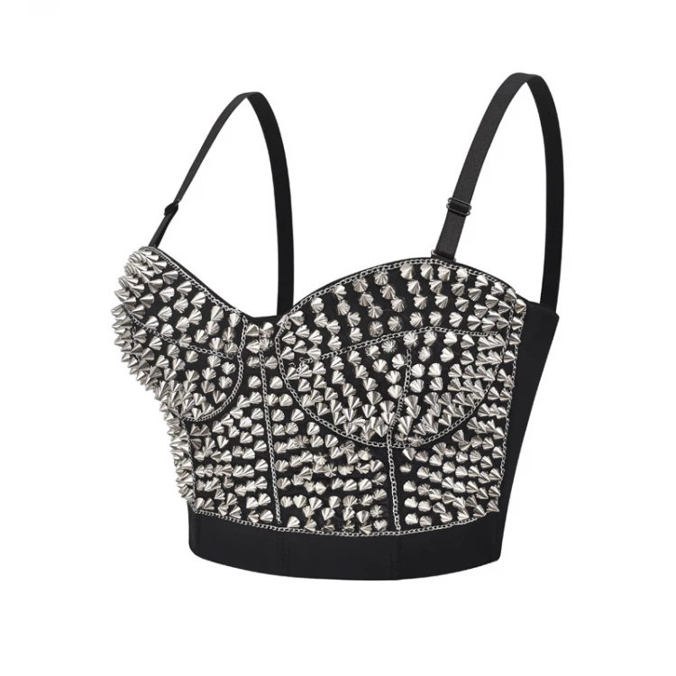 Removable bra, supporting brace, straps, punk style, tight