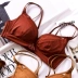 Nhật Bản ren liền mạch cotton tập hợp không có vòng thép áo ngực nữ băng lụa đồ lót tóm tắt ngực nhỏ áo ngực lớn