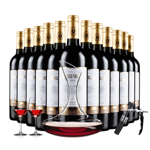 买一箱送一箱法国原瓶原装进口红酒干红葡萄酒整箱正品高档12瓶装