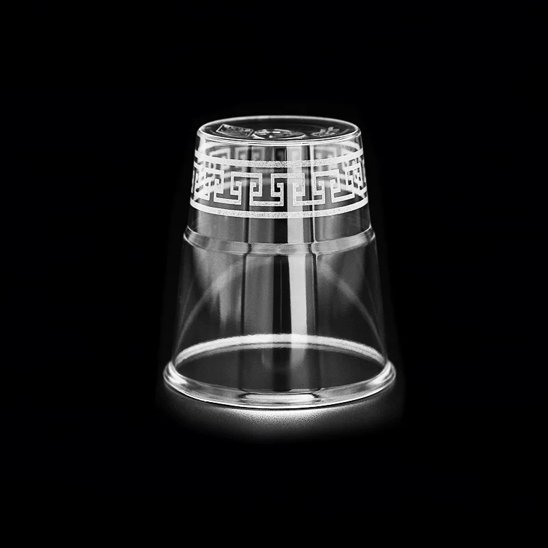 Disposable tableware, transparent wineglass polypropylene, increased thickness, 90 ml