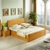 Giường gỗ nguyên chất nguyên chất đầy đủ tuyết tùng mới Trung Quốc giường đôi 1,5 m 1,8 m lưu trữ giường cưới nội thất phòng ngủ màu gỗ - Giường giường cho bé trai Giường