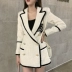 Mùa thu 2018 mới của phụ nữ phiên bản Hàn Quốc của những chiếc áo khoác lửng nữ có dây buộc đôi váy nữ Business Suit