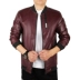 2019 Mới Net Red Hained Leather Men Thanh niên Bóng chày Cổ áo Slim Da đẹp Áo khoác ngắn - Quần áo lông thú