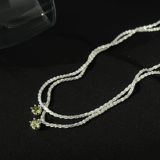 Ожерелье, небольшая дизайнерская цепочка до ключиц, серебро 925 пробы, коллекция 2023, легкий роскошный стиль