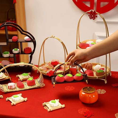 Обручальное украшение свадебное банкетное церемония настольные десертные десертные десертные точки с пластинами