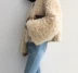 Nổi tiếng 2017 mới lông một ngắn len lông cừu giả lông lông lỏng áo khoác nữ áo khoác nữ lót lông Faux Fur