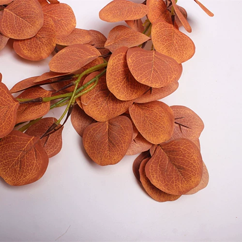 Моделирование евальской лозы мульти -корлор денежных листьев винограда Свадебное украшение цветочная винограда железная проволока пластиковая ротан