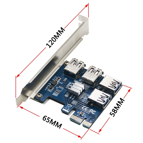 PCIe To PCIe Transfer Card 1-4PCI-E в PCI-ELOT 1 Перетащите 4 USB3.0 1 Перетаскивание 4 карта расширения