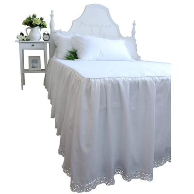 ** mới thoải mái mô hình bông satin trắng kim cương trải giường váy ren - Váy Petti