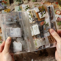 Ins Wind Hand Account Material Foundation Руководство понижению DIY Collage Decorative Retro Landscape Sticker