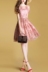 Kairuida 2018 mùa hè mới thời trang khí vòng cổ màu hồng Một từ váy Slim ngắn tay áo thêu váy nữ váy đầm