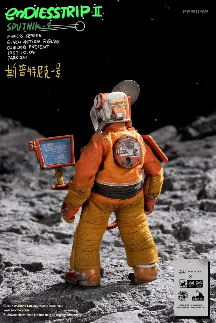 Черная собака завода угля DAMTOYS бесконечное путешествие 2 Sptnick №1 космический корабль набор зомби астронавт