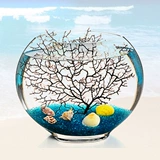 Стеклянные бусины рыбака аквариум -приготовление ландшафтное дно песчаное песок Натуральный морской песок Сочный декоративный цвет белый камень