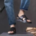 Kéo trở lại dép của nam giới giày giày thường không thấm nước chống trượt chịu mài mòn nhựa giày bãi biển mùa hè dual-sử dụng hở ngón dép mát Sandal