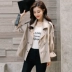 2018 mùa xuân và mùa thu mới da xe gắn máy áo khoác ngắn da nhỏ áo khoác nữ áo khoác Hàn Quốc phiên bản của lỏng pu da bf gió là mỏng