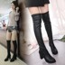 Over the knee boots phụ nữ 2017 mùa xuân và mùa thu hoang dã mỏng chỉ dày với cao gót khởi động cao khởi động chân mỏng stretch boots Giày ống