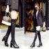 Over the knee boots phụ nữ 2017 mùa xuân và mùa thu hoang dã mỏng chỉ dày với cao gót khởi động cao khởi động chân mỏng stretch boots Giày ống