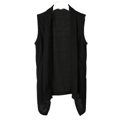 Mùa xuân và mùa hè Hàn Quốc phiên bản của tự trồng knit cardigan vest phần mỏng không tay vest vest cá tính thủy triều nam ngắn vest nhỏ áo gile hàn Dệt kim Vest