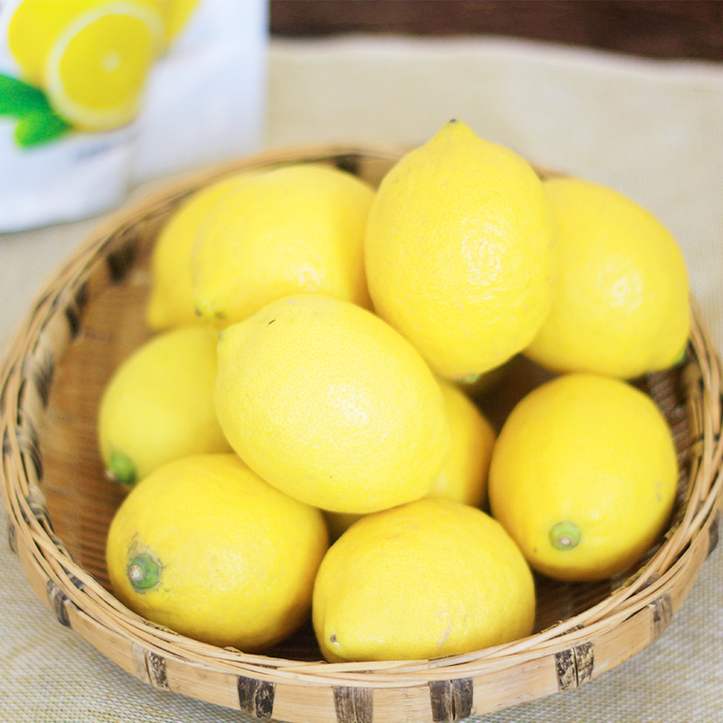 柠檬5斤新鲜安岳黄柠檬皮薄多汁