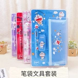 Мультяшные канцтовары, комплект, шариковая ручка, корсет на тазовое кольцо, обучающий детский пенал, шесть цветов, подарок на день рождения