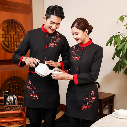 Летний комплект для работы, китайский стиль, короткий рукав