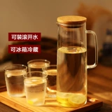 Естественный стиль │ Бамбуковая деревянная крышка с высокой борозлостной стеклянностью холодная чайник Холодная вода чашка холодной чайник Взрыв
