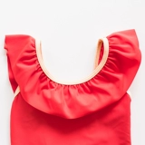 Детский купальник, боди для раннего возраста, красный модный наряд маленькой принцессы, 1-3-6 лет, в корейском стиле