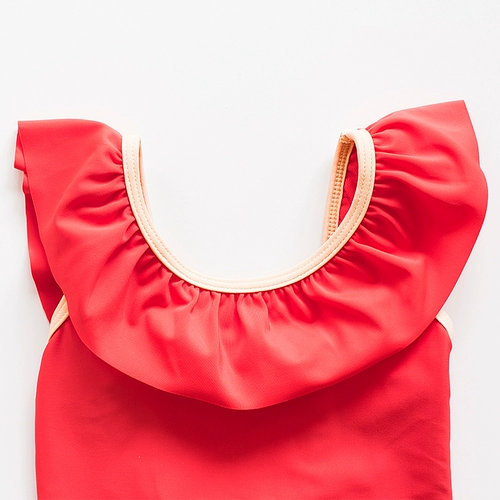 Детский купальник, боди для раннего возраста, красный модный наряд маленькой принцессы, 1-3-6 лет, в корейском стиле