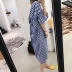 w 2018 mùa xuân và mùa hè mới Hàn Quốc phiên bản của nhỏ backless nhỏ v- cổ kẻ sọc tốt năm- điểm tay áo tie thiết kế trang phục thời trang trung niên nữ cao cấp  Sản phẩm HOT