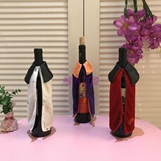 Чехол для бутылки halloween万圣节斗篷披风酒瓶衣节日布艺装饰酒吧派对香槟红酒套