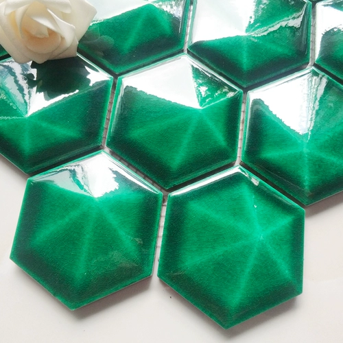 Современная простота шестиугольная бриллиантовая поверхность, треснувшаяся мозаичная плит