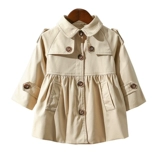 Плащ, длинная детская весенняя куртка для девочек, средней длины, в западном стиле, в британском стиле