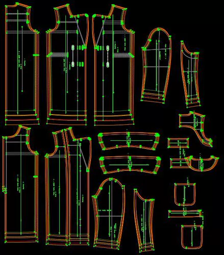 Образец одежды CAD Edition Piece Структурная карта, версия игры с помощью бумаги доставки, чтобы воспроизвести код, выпускайте печать от имени от имени