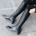 Mùa thu và mùa đông bằng phẳng với bốt cao đế bệt đế bằng dài - Giày ống giày boot nữ cao cấp Giày ống