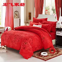 Wedding chăn đơn mảnh Big Red đúp 200 230cm 1 mét dày 5 sinh viên bao gồm chăn đơn vận chuyển kết hôn - Quilt Covers mền mát lạnh