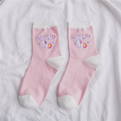 taobao agent Cotton baseball pink-purple purple cute sports socks