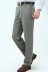 Quần tây nam mỏng trung niên kinh doanh bình thường lụa tơ tằm công sở quần dài 3 chống quần chất liệu treo Suit phù hợp
