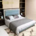 Ý hiện đại ánh sáng sang trọng gỗ rắn giường da Armani Bentley đơn giản phòng ngủ chính giường nhỏ căn hộ mẫu nội thất phòng - Giường Giường