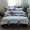 Bộ đồ cotton bốn mảnh Bộ đồ giường 1,8m Bộ 4 bộ đồ cotton đơn giản đôi nam Bộ đồ giường bằng vải lanh 2.0m bao gồm 1,5 m mùa đông