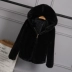 2017 mới của Hàn Quốc phiên bản của giả lông thỏ cỏ nữ phần ngắn dày lỏng trùm đầu fur coat mùa đông sang trọng áo Faux Fur