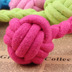 New Candy Color Pet Cotton Rope Dệt Dumbbell Ball Dog Toy Molar Cắn Mèo Đồ chơi Đồ chơi đồ chơi cho mèo Mèo / Chó Đồ chơi