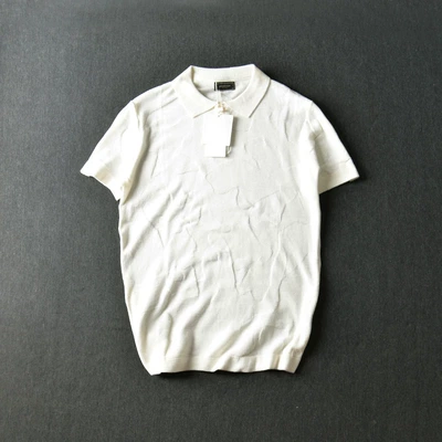 Nhật bản ban đầu của nam giới mỏng căng T-Shirt ve áo đan cá tính giản dị hoang dã polo ngắn tay kích thước lớn triều áo thun có cổ Polo
