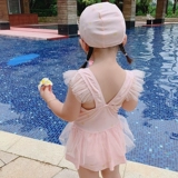 Летняя летняя одежда, детский купальник для девочек, наряд маленькой принцессы для плавания
