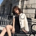 Mùa thu và mùa đông mới của Hàn Quốc phiên bản của tự trồng hoang dã áo len nữ người nổi tiếng tính khí đoạn ngắn áo choàng áo len nữ áo khoác nữ Áo khoác ngắn