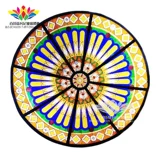 Пользовательская индивидуальная тифани Цвет художественного стекла Церковь Церковь вешает двери, а окна - разделение домашнего крыльца, инкрустированная рама ручной работы ручной работы